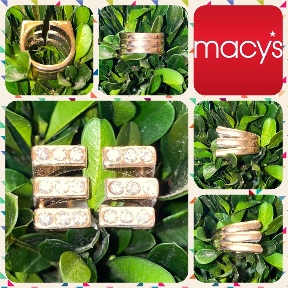 ⭐️ Macy’s ⭐️ Gold & Rhinestone Ring - Picture 6 of 8